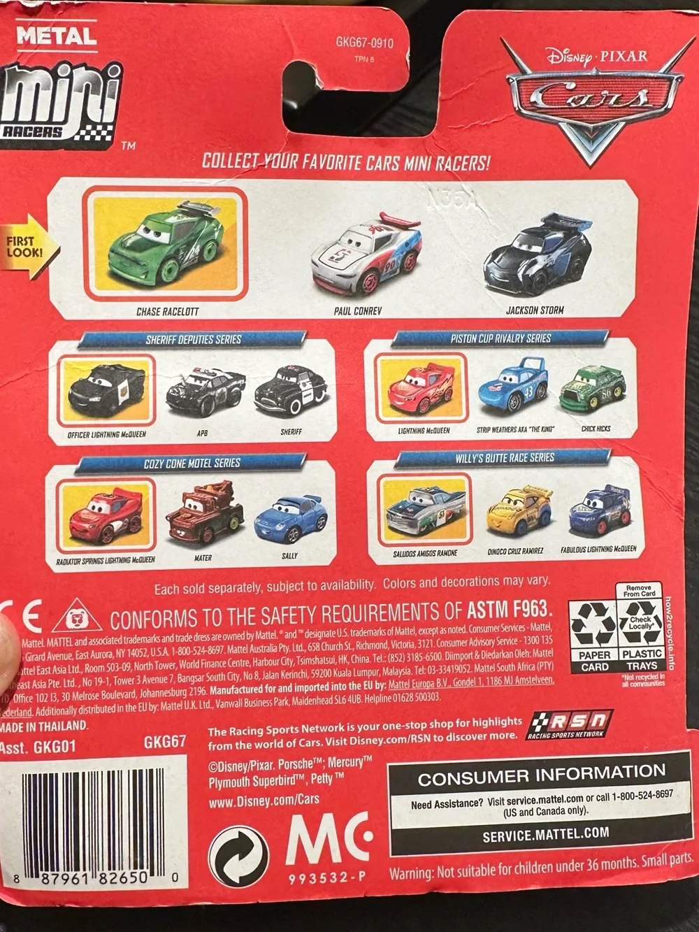 Mattel Disney Pixar Cars Mini Racers 2019